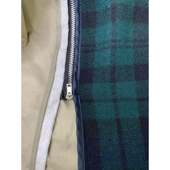 Ralph Lauren Mens Beige Coat Zip-Out Plaid Liner Size L EUC Button RQ10249 - Picture 7 of 10